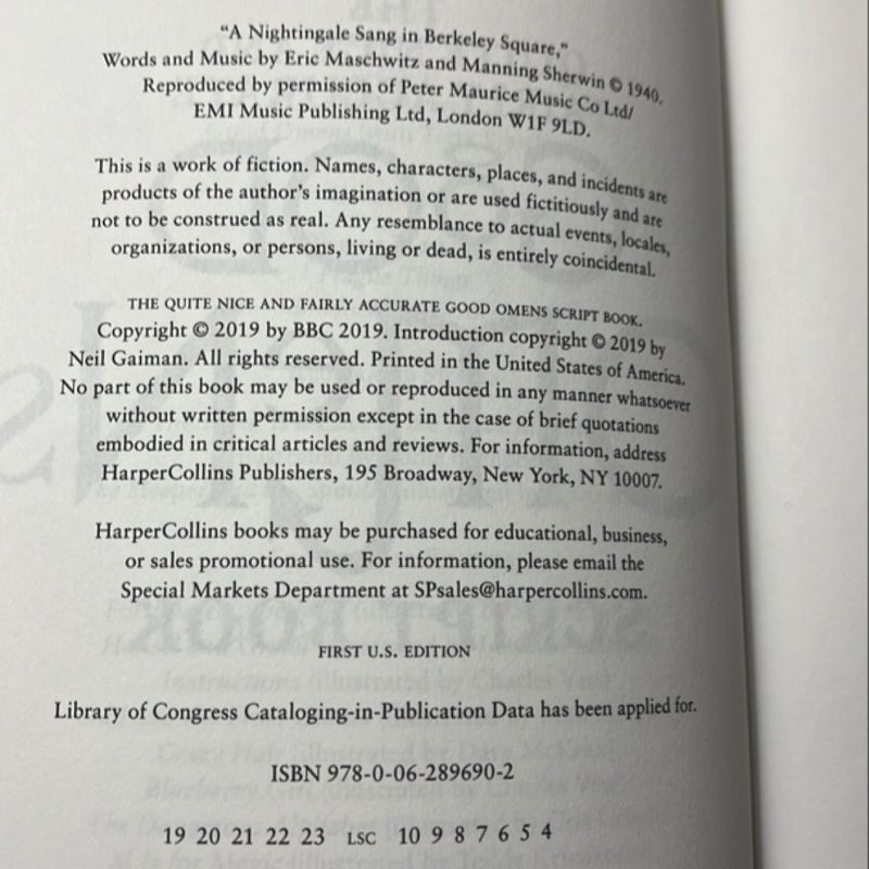 The Quite Nice and Fairly Accurate Good Omens Script Book