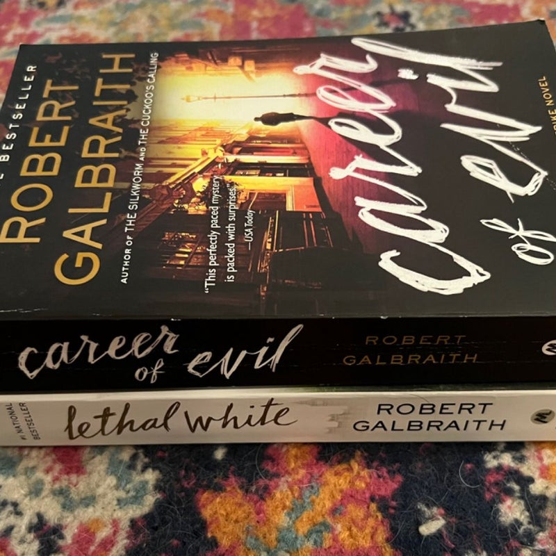 Robert Galbraith Cormoran Strike: Career of Evil & Lethal White JK Rowling VG