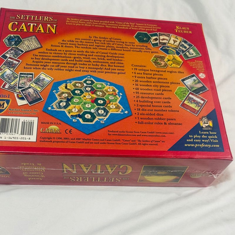NEW! Factory Sealed- The Settlers of Catan 3061 Board Game. Collectible