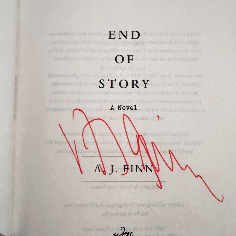 *SIGNED* End of Story by AJ Finn