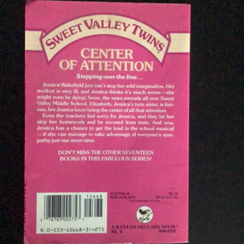 Sweet Valley Twins - Center of Attention  # 18