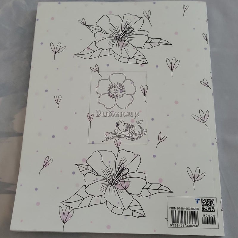 Flowers Coloring Book for Kids 5+