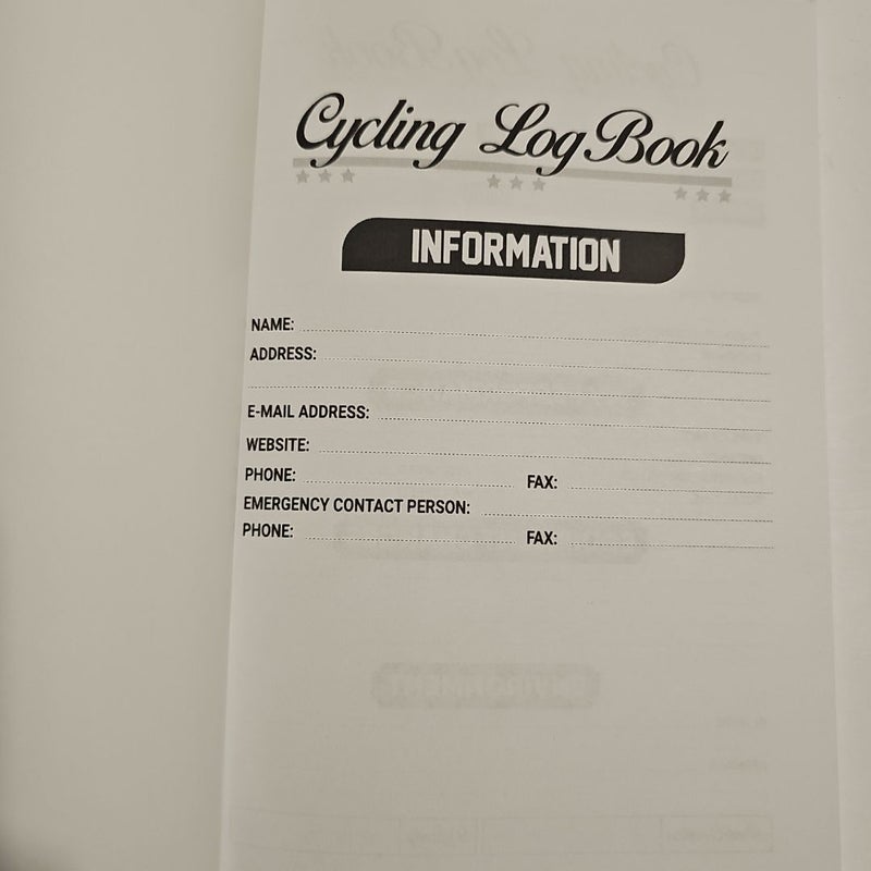 Cycling Log Book