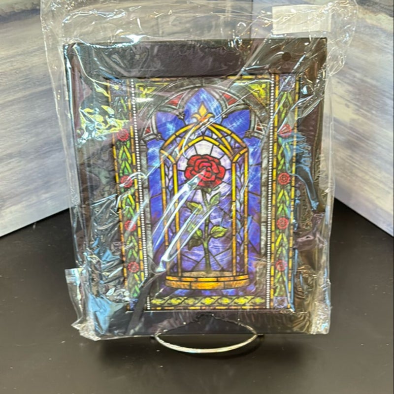 LitJoy journal Beauty & the Beast inspired stained glass NIP