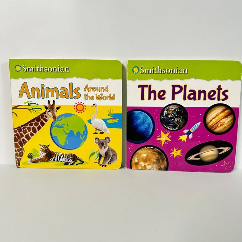 Smithsonian book bundle, 4 books, Animal, Planets, Dinosaurs, World