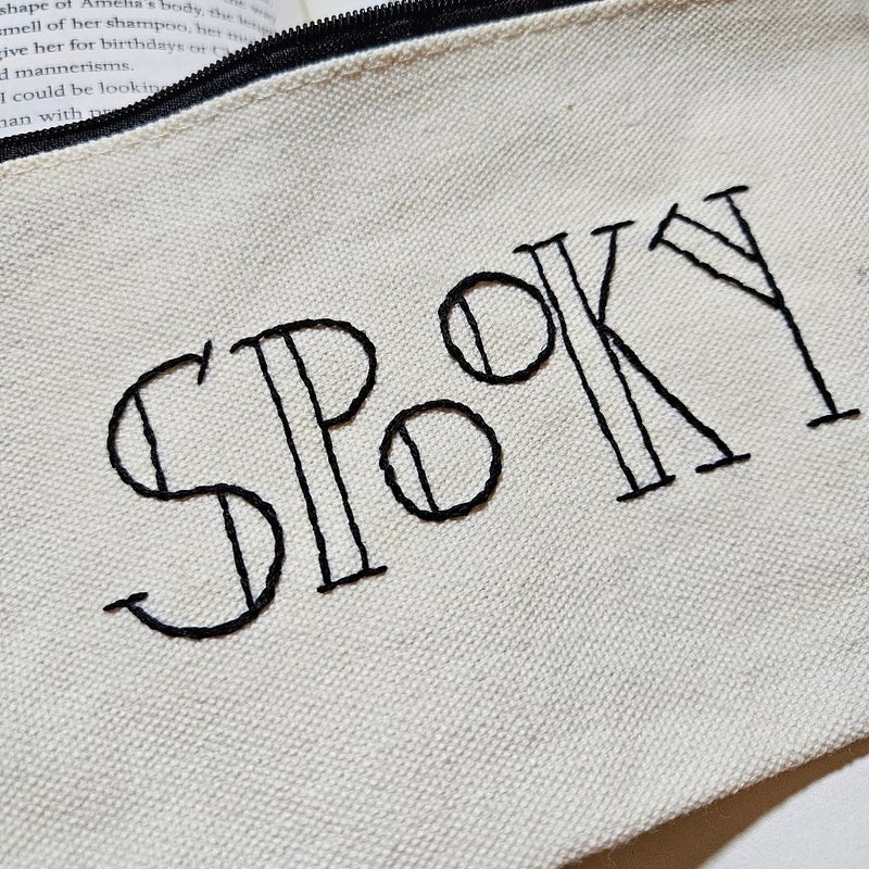 Hand Embroidered Bookish Pouch