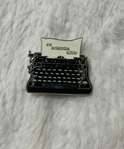 Typewriter enamel pin