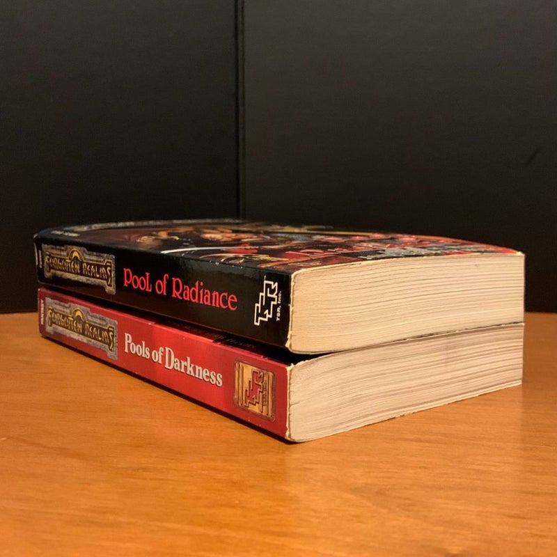 Vintage Forgotten Realms: Heroes of Phlan 1 & 2: Pool of Radiance, Pools of Darkness, 1989 First Edition First Printing