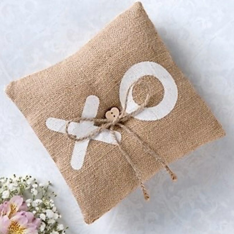 Gartner Studios XO Burlap Covered Wedding Guestbook Set 