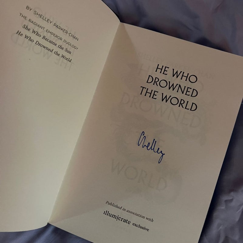Illumicrate He Who Drowned The World by Shelley ParkerChan, Hardcover Pangobooks