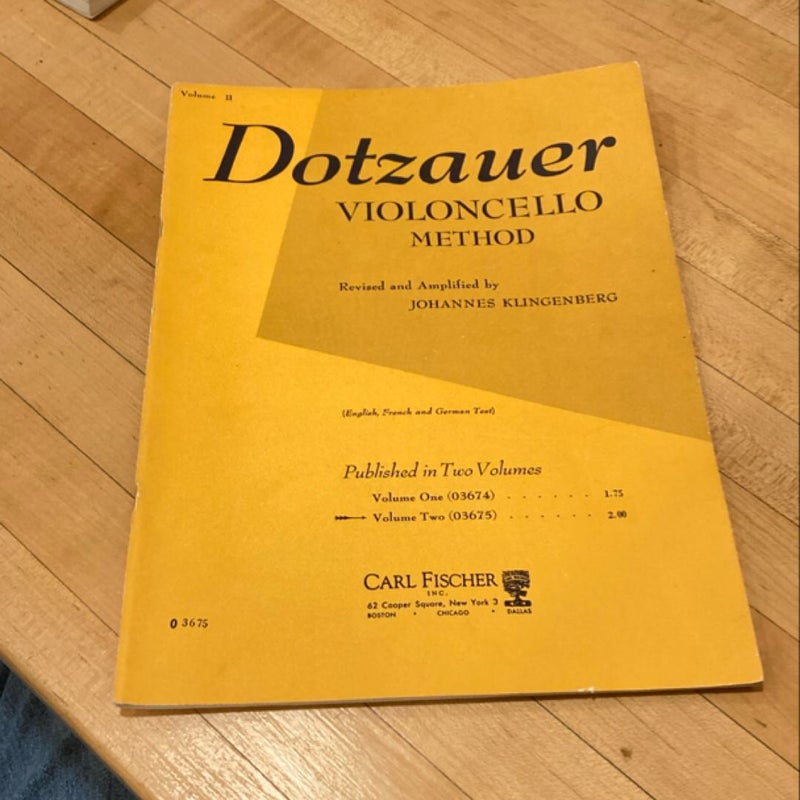 Dotzauer Violoncello Method, vol. 2