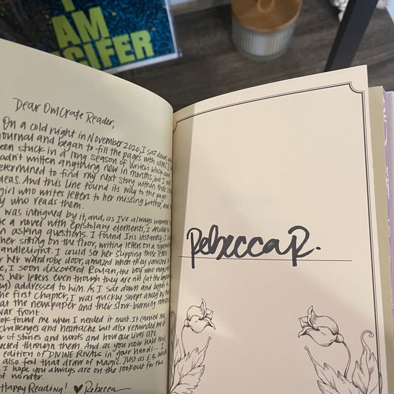 divine rivals owlcrate signed by Rebecca Ross, Hardcover | Pangobooks