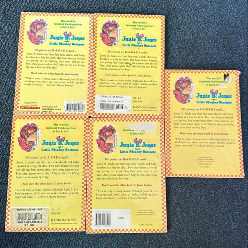 Junie B. Jones and a Little Monkey Business - Book #2 - 5 Book Bundle!