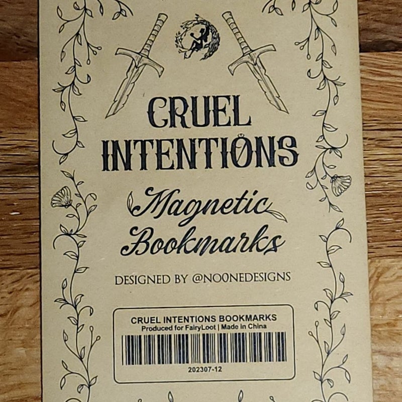 Set Of Three Pink Fairyloot Cruel Intentions Magnetic Bookmarks July 2023