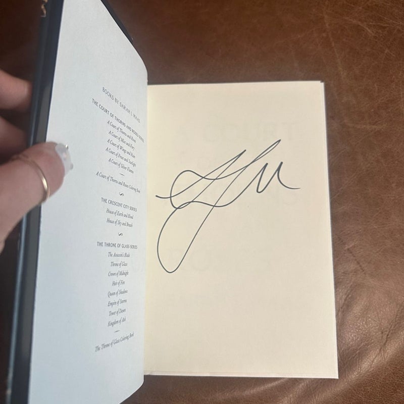 ACOTAR series special edition signed with sprayed edges