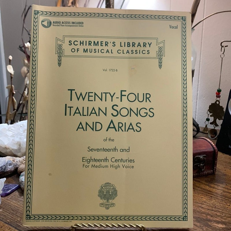 24 Italian Songs and Arias of the 17th and 18th Centuries Book/Online Audio
