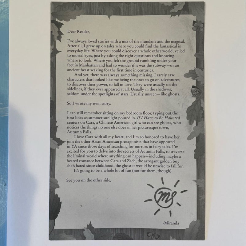 Fairyloot Exclusive If Have to Be Haunted + author letter