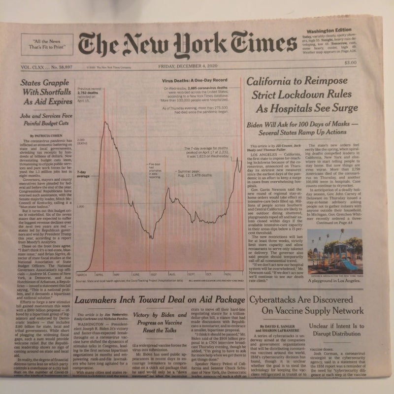 Virus Deaths: A one day record 