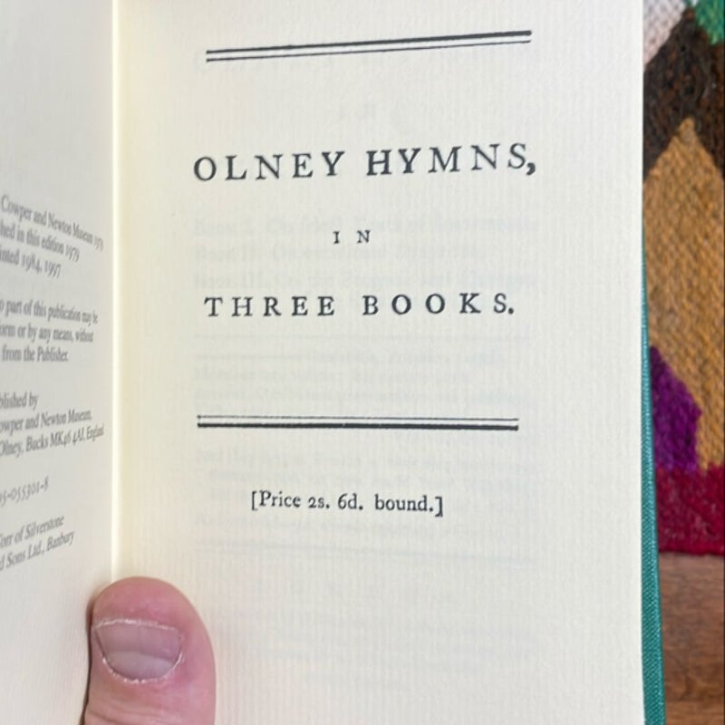 Olney Hymns: In Three Books (1997 facsimile of first edition)