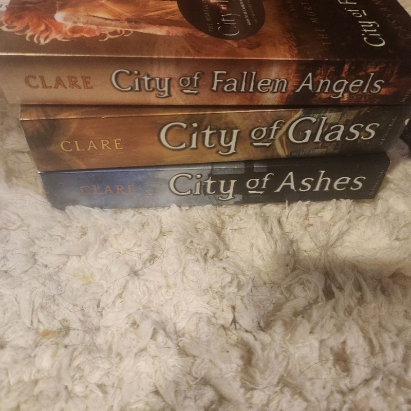 City of Fallen Angels, City of Glass, and City of Ashes 