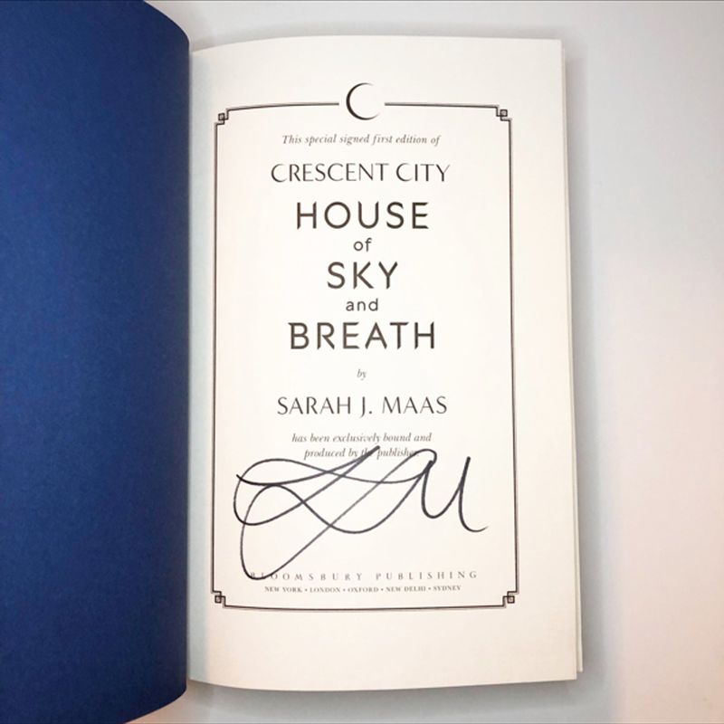 Signed first edition crescent city house of sky and breath