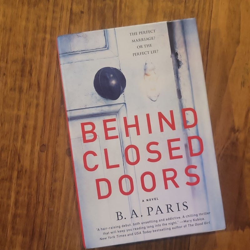 Behind Closed Doors by B. A. Paris Hardcover Pangobooks