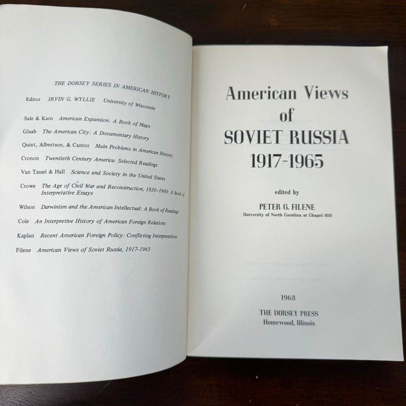 American Views of Soviet Russia, 1917-1965