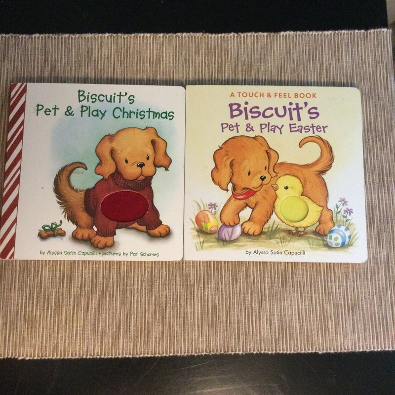Biscuit's Pet and Play Christmas and Biscuit’s Pet and Play Easter - 2 Books
