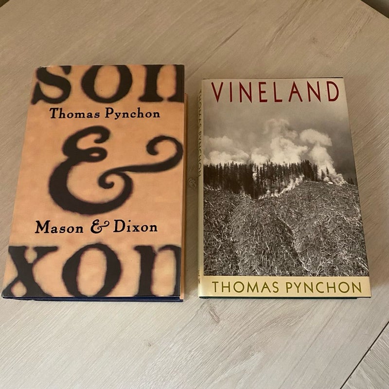 Lot of Two Thomas Pynchon First Edition Hardback Books: Vineland & Mason + Dixon