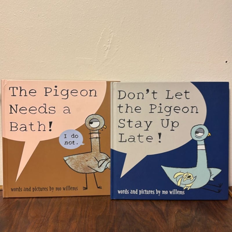 The Pigeon Needs a Bath and Don’t Let the Pigeon Stay Up Late by Mo ...
