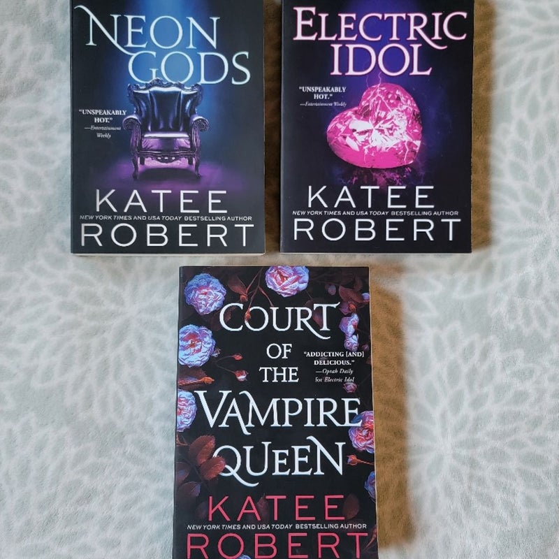 Katee Robert Book Lot Romance Fantasy Neon Gods Electric Idol Vampire Queen