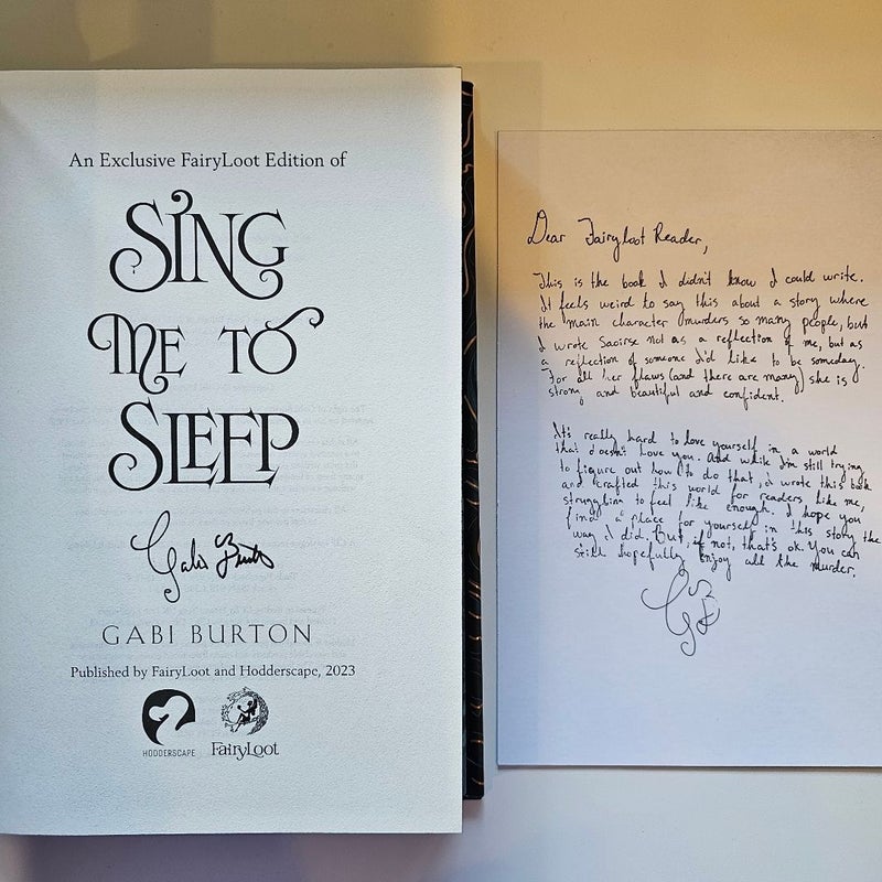 NEW Fairyloot Sing Me To Sleep Special Edition Digitally Signed