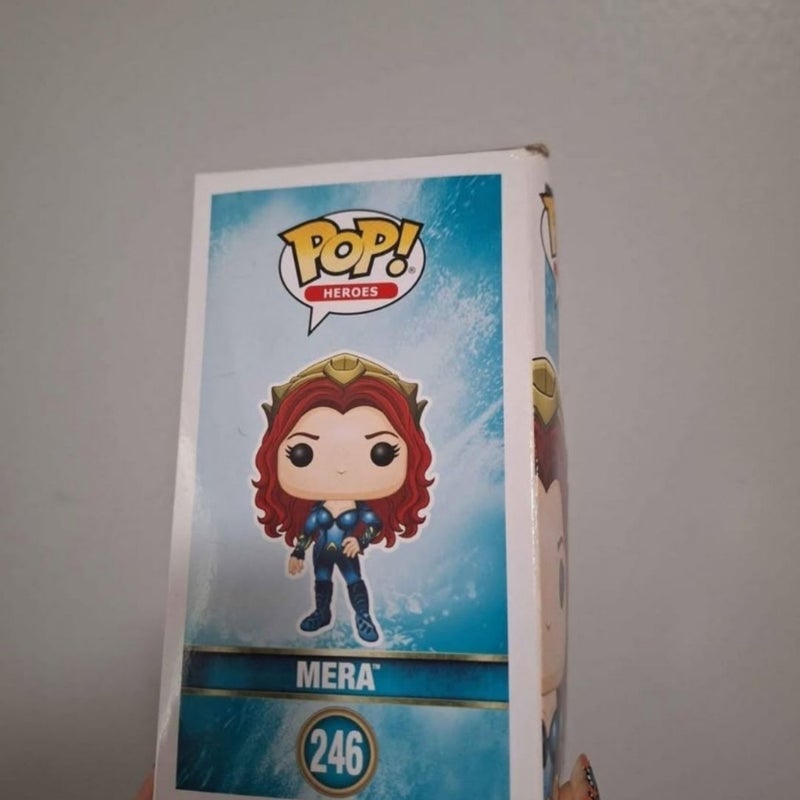 Hawgirl and Mera funko pops