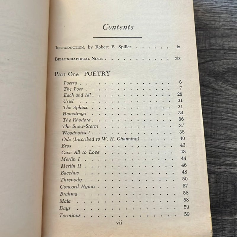 Selected Essays, Lectures, and Poems of Ralph Waldo Emerson