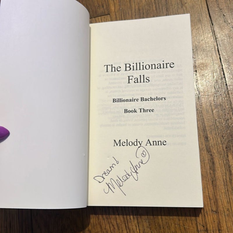 The Billionaire Falls **SIGNED**
