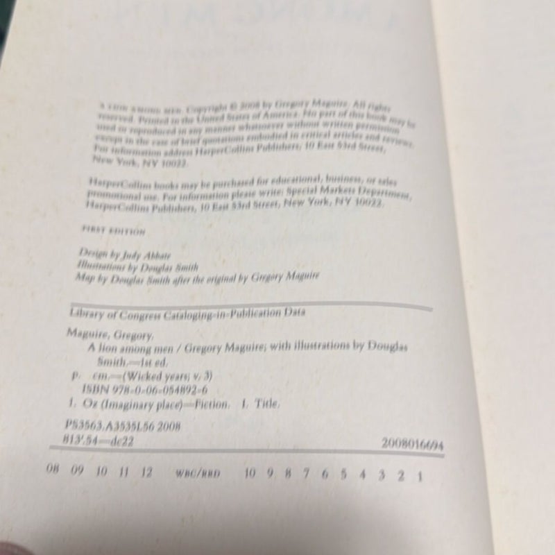 A Lion among Men First Edition
