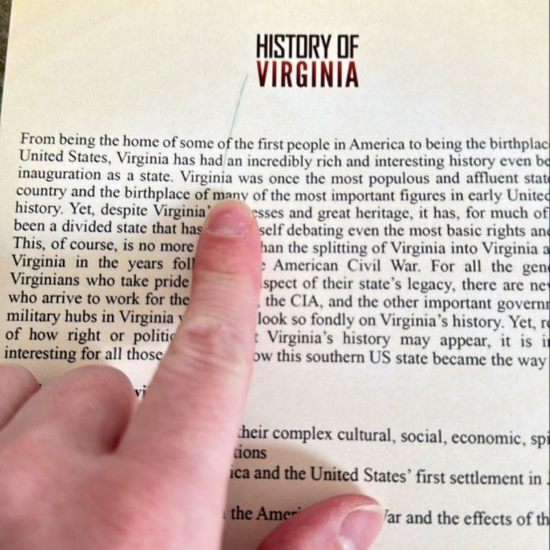 History of Virginia