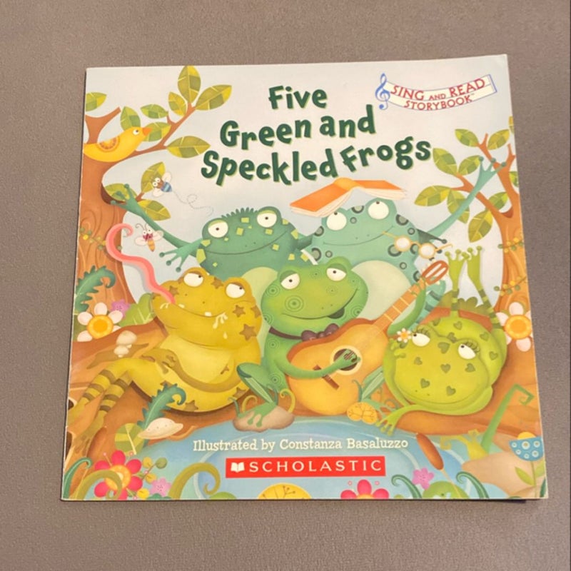 Five Green and Speckled Frogs