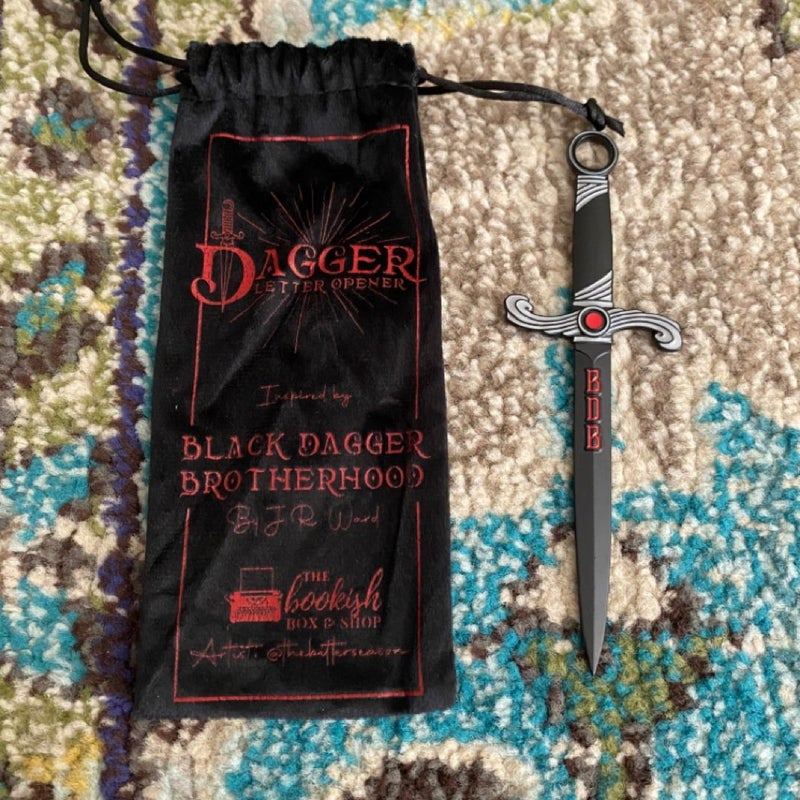 Bookishbox Black Dagger Brotherhood dagger letter opener 