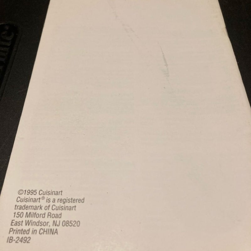 CuisineArt Original Food Processor Book