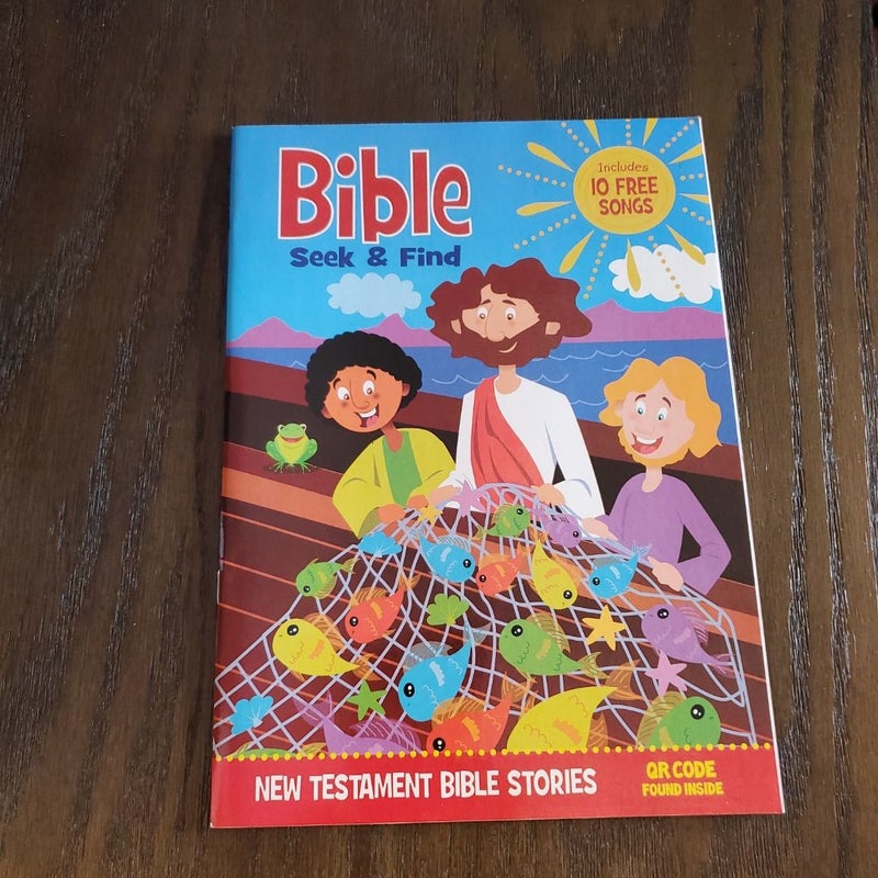 8 1/2 × 12 New 36 page Bible Seek and Find- New Testament Bible Stories