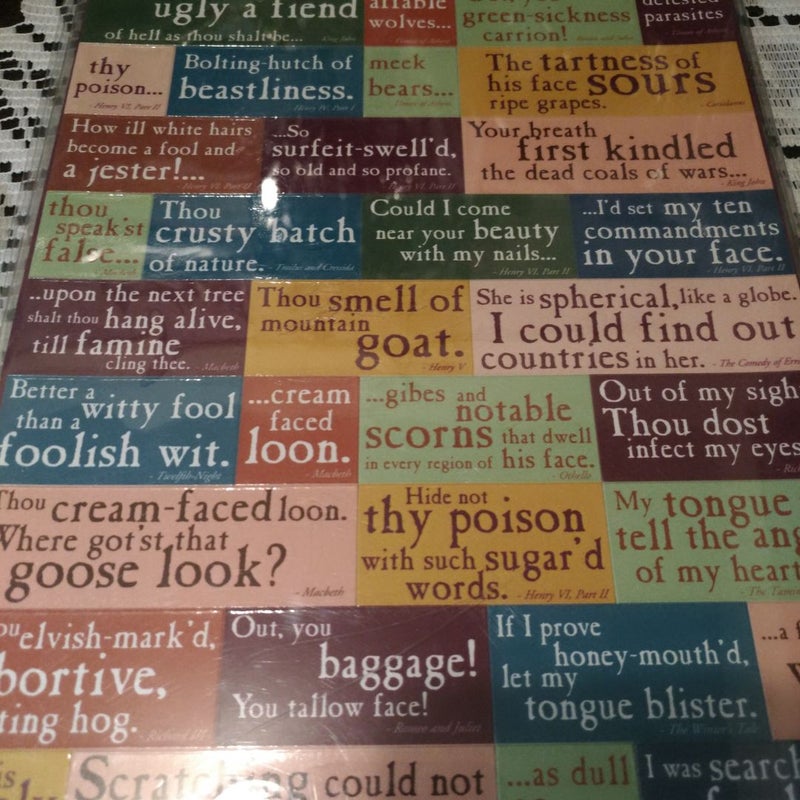 Insult magnet quotes by Shakespeare, Hardcover | Pangobooks