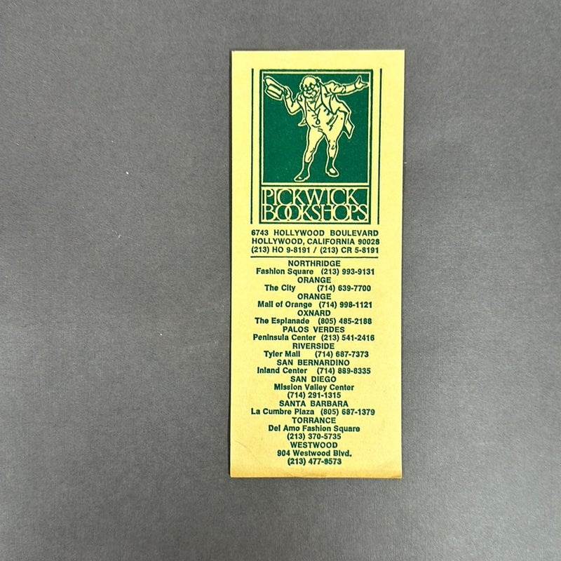 Vintage Pickwick Bookshops Bookmark