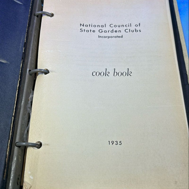 1935 national Council of state Garden club cookbook