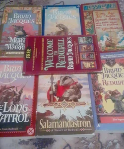 7 Redwall Book Lot,  Martin the Warrior, Long Patrol, Pearls of Lutra, Mossflower