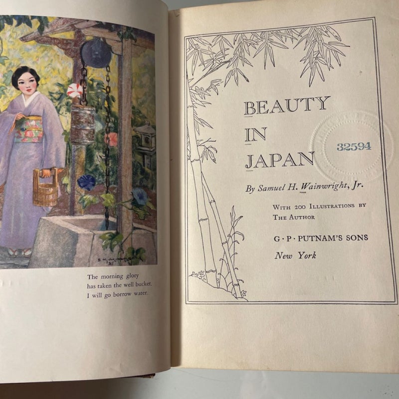 Beauty In Japan by Samuel H. Wainwright Jr. 1935 Hardcover Ex-Library