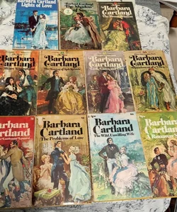 Barbara Cartland Lot 11 books vintage romance