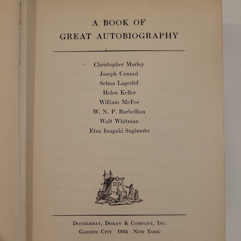A Book of Great Autobiography 