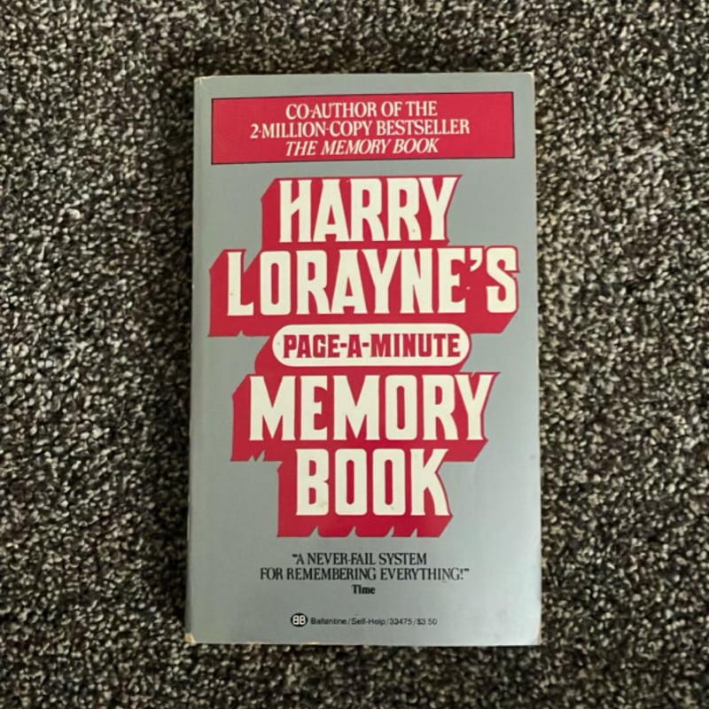 Harry Lorayne's PageaMinute Memory Book by Harry Lorayne