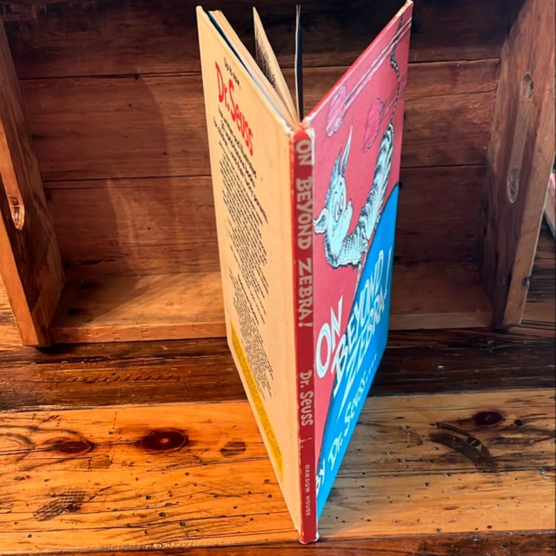 1955 Dr. Seuss On Beyond Zebra Original First 1st Printing BCE HC
